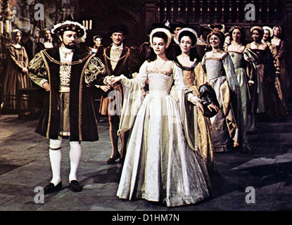 Koenigin fuer 1000 Tage Anne mille giorni Heinrich VIII. (Richard Burton), Koenigin Anna (Genevieve Bujold) *** Local Foto Stock