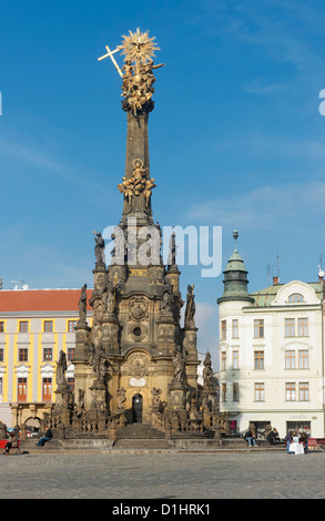 La Colonna della Santa Trinità in Horni Namesti, Olomouc, la Moravia del Nord, Repubblica Ceca Foto Stock