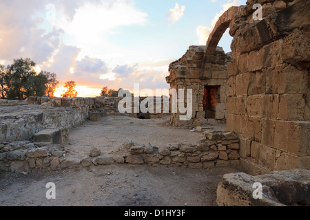 Saranda Colòn castello, Paphos achaeological complessa, Cipro Foto Stock