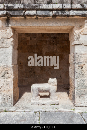 Il Templo de los Jaguares, Chichen Itza, la penisola dello Yucatan, Quintana Roo, Messico Foto Stock