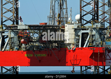 Oil Rig energia si sforzano di Esbjerg Danimarca per la rigenerazione Foto Stock