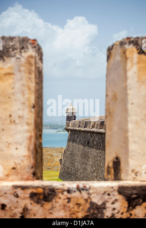 Fort Castillo San Felipe del Morro, San Juan National Historic Site, un parco nazionale nella vecchia San Juan, Puerto Rico Foto Stock