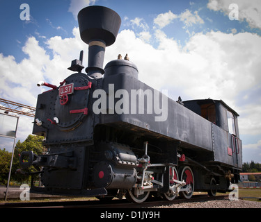 Il vecchio treno a vapore sul display, Portorose Foto Stock