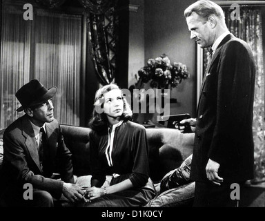 Tote Schlafen Fest Big Sleep Humphrey Bogart, Lauren Bacall, John Ridgely Marlowe (Humphrey Bogart) und Vivian (Lauren Foto Stock