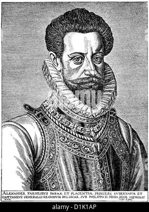 Alessandro Farnese, Alessandro Farnese, 1545 -1592, Duca di Parma, governatore dei Paesi Bassi spagnoli, un comandante italiano Foto Stock