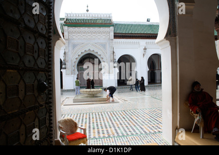 La moschea di Kairaouine e Università di Fez, Marocco, Africa del Nord. Foto Stock