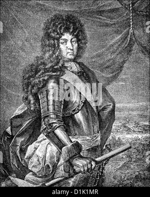 Luigi XIV, Louis le Grand, 1638 - 1715, Re di Francia e Navarra, chiamato il Re Sole o le Roi-Soleil, Foto Stock