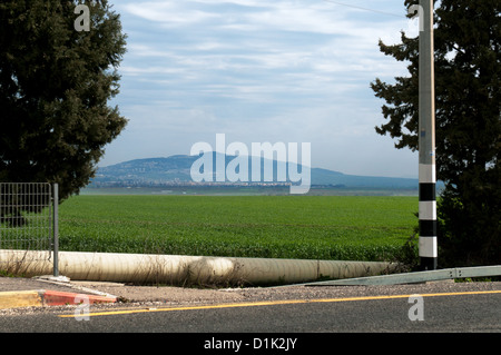 Israele, Jezreel Valley, Monte Tabor in background Foto Stock