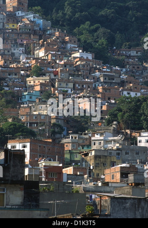 Viste di Rocinha favela di Rio de Janeiro, Brasile Foto Stock