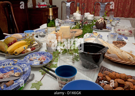 Natale a tavola Foto Stock