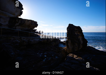 Bondi a Bronte costa di spiaggia a piedi Sydney Australia Foto Stock