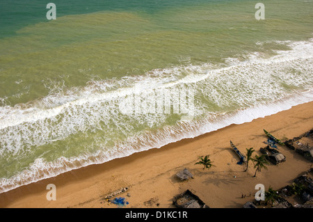 Foto aeree prese da un elicottero volo traghetto tra l' accordo di Cotonou e Lome, occhio di momenti di visualizzazione prima di attraversare in Togo. Foto Stock