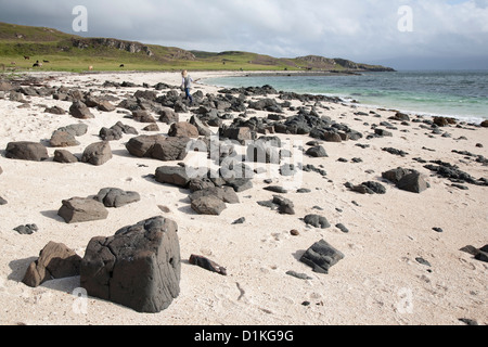 Spiagge coralline; Spiaggia; Waternish; Isola di Skye; Scozia - UK Foto Stock