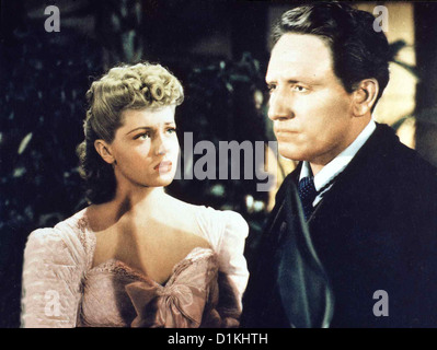 Arzt und Daemon il dottor Jekyll Mr Hyde Lana Turner, Spencer Tracy Erschuettert stellt Beatrix (Lana Turner) fest, dass das Boese Foto Stock