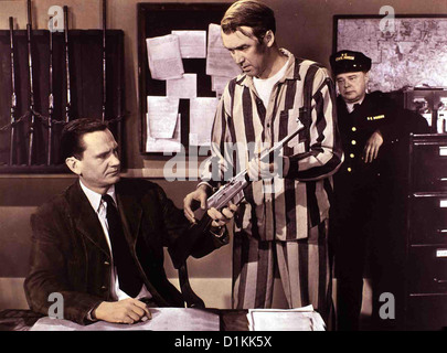 Staerker Als Ketten Carbine Williams Wendell Corey, James Stewart Im Gefängnis nutzt Marsh (James Stewart,m) Die Zeit und Foto Stock