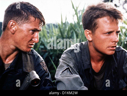 Die Verdammten Des Krieges vittime della guerra Sean Penn, Michael J. Fox Die beiden amerikanischen Soldaten Meserve (Sean Penn,l) Foto Stock