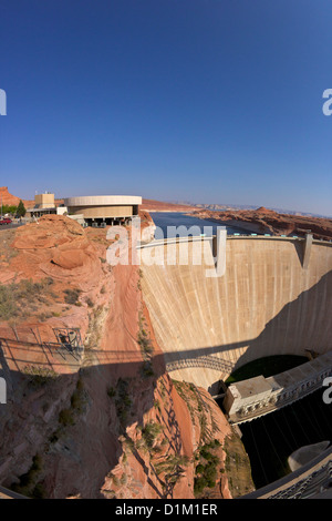 Glen Canyon Dam lungo il Fiume Colorado, Arizona, Stati Uniti d'America Foto Stock