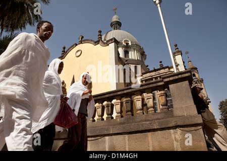 La santa Trinità in Etiopia ad Addis Abeba. Foto Stock