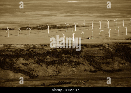 Fotografia aerea wind farm southeastern Wyoming Foto Stock