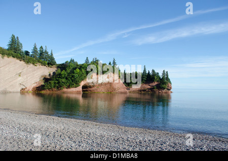 Baia di Fundy National Park New Brunswick Canada con le sue spiagge incontaminate e fari Foto Stock