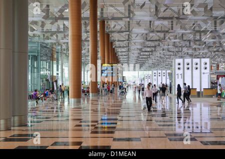 Terminal 3, sala partenze presso l'Aeroporto Changi di Singapore Foto Stock