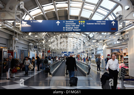 L'aeroporto internazionale di O'Hare di Chicago, Illinois, Stati Uniti d'America Foto Stock