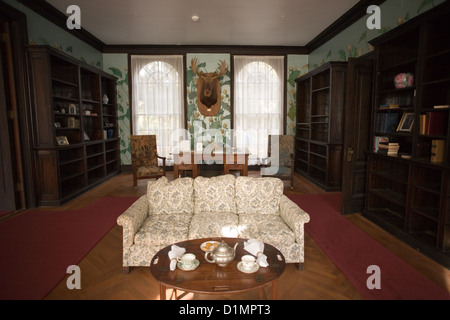 Biblioteca di Prugna frutteto Mansion Su Cumberland Island National Seashore Foto Stock