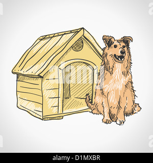 Cane da guardia ritratto Foto Stock