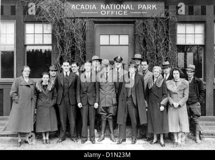 I fondatori del Parco Nazionale di Acadia immagini dei veggenti che hanno aiutato a rendere un'Acadia National Park. Foto Stock