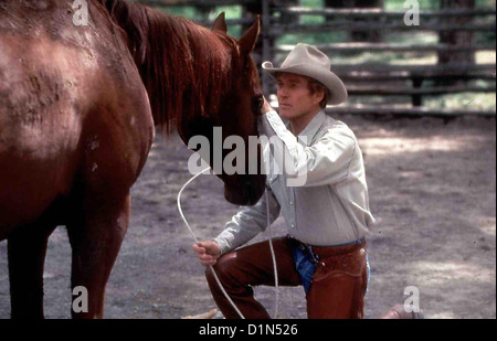 Der Pferdefluesterer Whisperer del cavallo, il Tom Booker (Robert Redford) *** Caption locale *** 1998 IFTN/Touchstone/Buena Vista Foto Stock