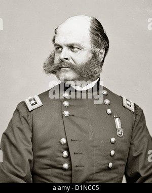 Antietam National Battlefield Maryland Unione soldati Il Mag. Gen. Ambrose Burnside Foto Stock