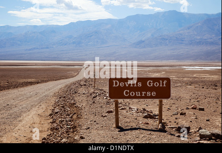 Il diavolo è il campo da Golf di Death Valley NP, STATI UNITI D'AMERICA Foto Stock