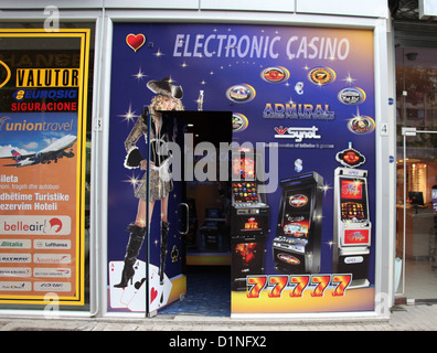 Casino elettrico in Albania Foto Stock