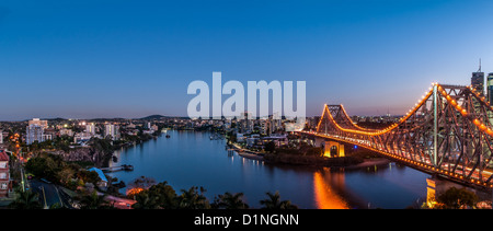 Storia ponte sopra il fiume Brisbane, Brisbane, Queensland, Australia Foto Stock