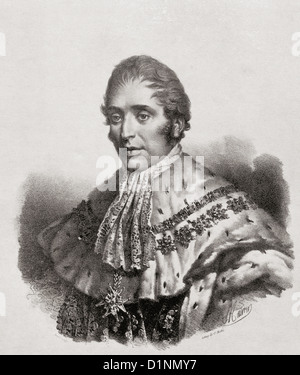 Carlo X, 1757 - 1836, chiamato "l'Amato' o le Bien-Aimé. Il re di Francia e Navarra. Foto Stock