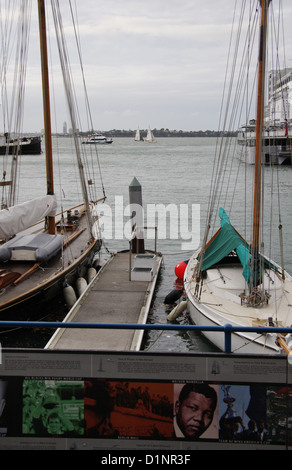 Barche storiche del Museo Marittimo Nazionale, Auckland. Foto Stock