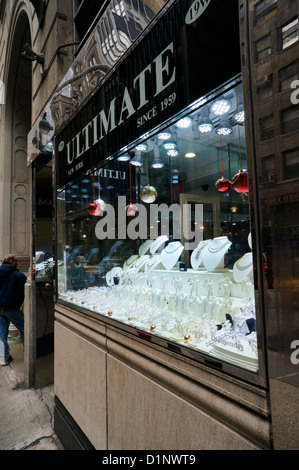 Il quartiere dei diamanti è un'area di New York City si trova sulla West 47th Street tra Fifth Avenue e la sesta Avenue. Foto Stock