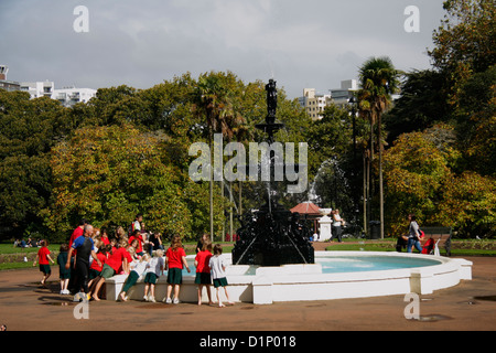 Una classe della scuola in Albert Park. Foto Stock