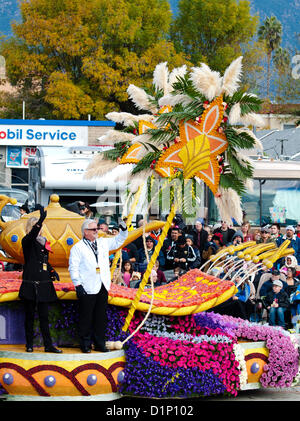 Il Kiwanis International ' un bambino Magic Carpet Ride' galleggiante durante la 124Rose Parade su Colorado Blvd. a Pasadena, in California martedì, 1 gennaio 2012. Foto Stock