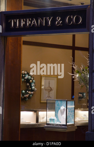 Tiffany & Co store vetrina vetrina Via Condotti Roma Italia carrello Foto Stock