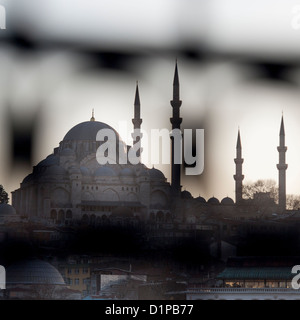 Rustem Pasha moschea in una città, Istanbul, Turchia Foto Stock