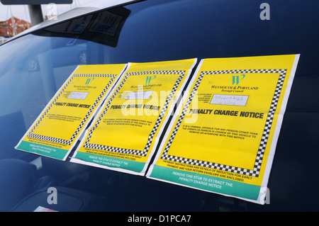 " I biglietti per il parcheggio' 'Parcheggio ticket' 'parking charge avviso' 'Parcheggio' ammenda Foto Stock