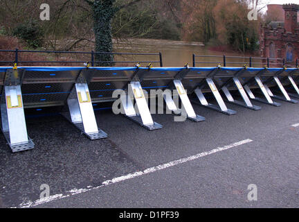 Il 2 gennaio 2013. Inondazioni in Ironbridge, Shropshire, Regno Unito. Foto Stock