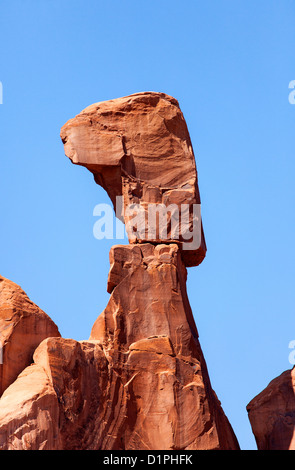 Una strana formazione di roccia, archi NP, Utah, Stati Uniti d'America Foto Stock