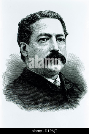 Samuel Gompers (1850-1924), American leader laburista, fondatore e presidente della federazione americana del lavoro, Ritratto, circa 1890 Foto Stock