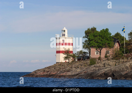 Il faro di Djuro, nel Lago Vanern Foto Stock