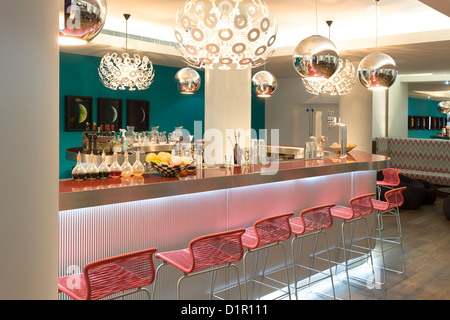 Il bar dell Hotel Missoni, Edinburgh, Scozia. Foto Stock