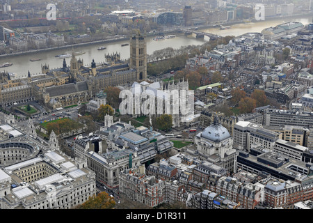 Fotografia aerea mostra Westminster a Londra Foto Stock