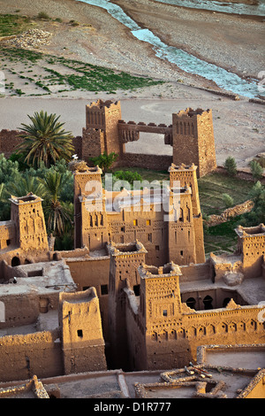 Il Marocco, Ait Ben Haddou, antica fortezza o kasbah o ksar. Foto Stock