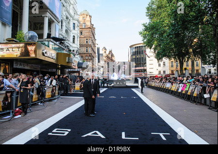 UK Premiere of SALT all'Empire Leicester Square, Londra, 16th agosto 2010. Foto di Julie Edwards Foto Stock